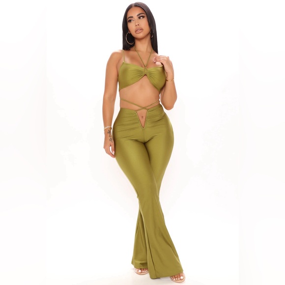 Be My Baby Pant Set in Olive - Picture 3 of 6